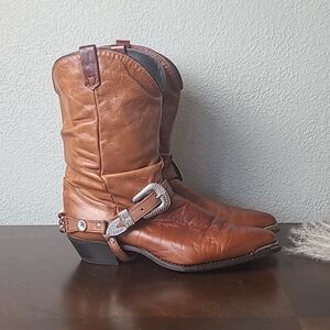 Women's Vintage Leather Western Slouch Boots